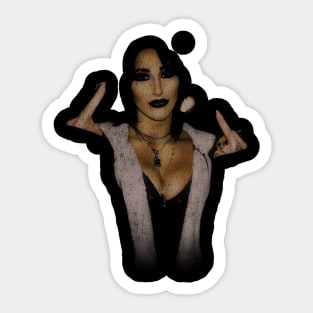 Rhea Ripley Vintage Color On Dark Sticker